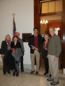 Shirley, Laura, Charlie, Cathy and Bishop with Thomas King